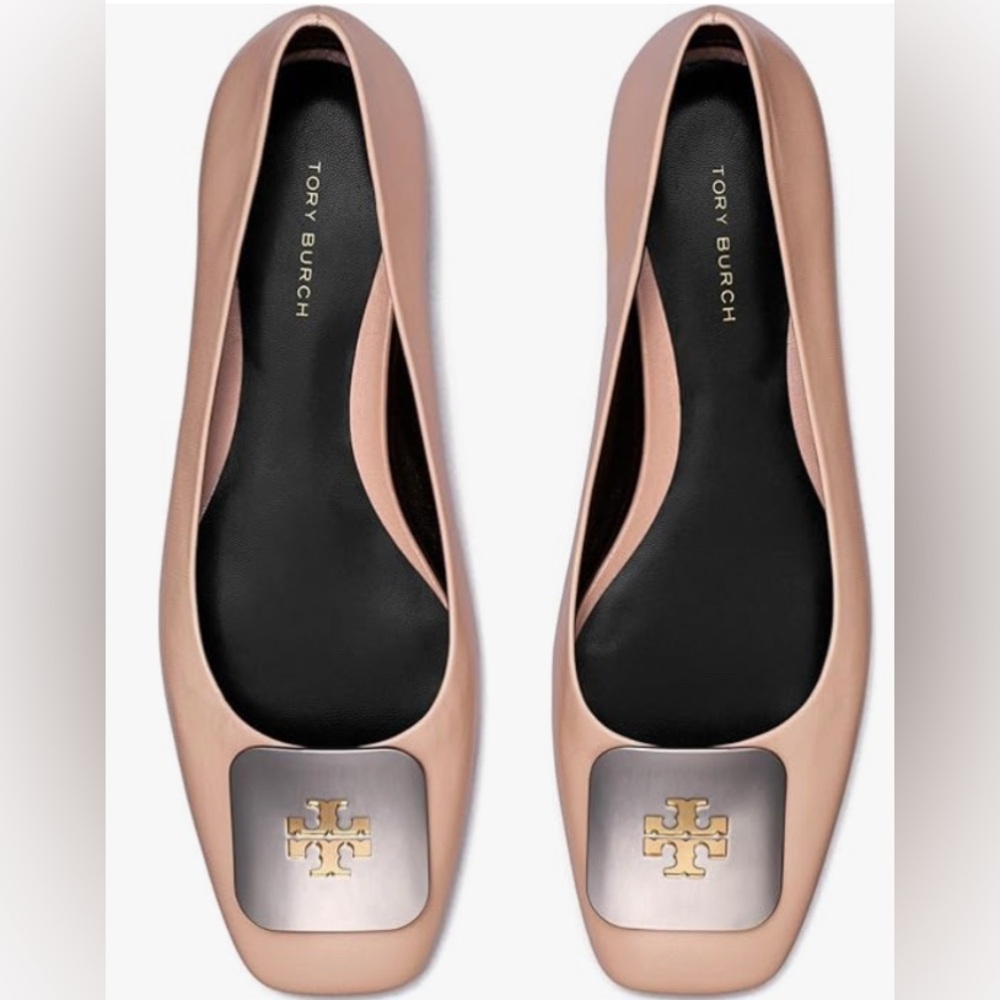 Tory Burch Women's Blush Flats with Gold Logo